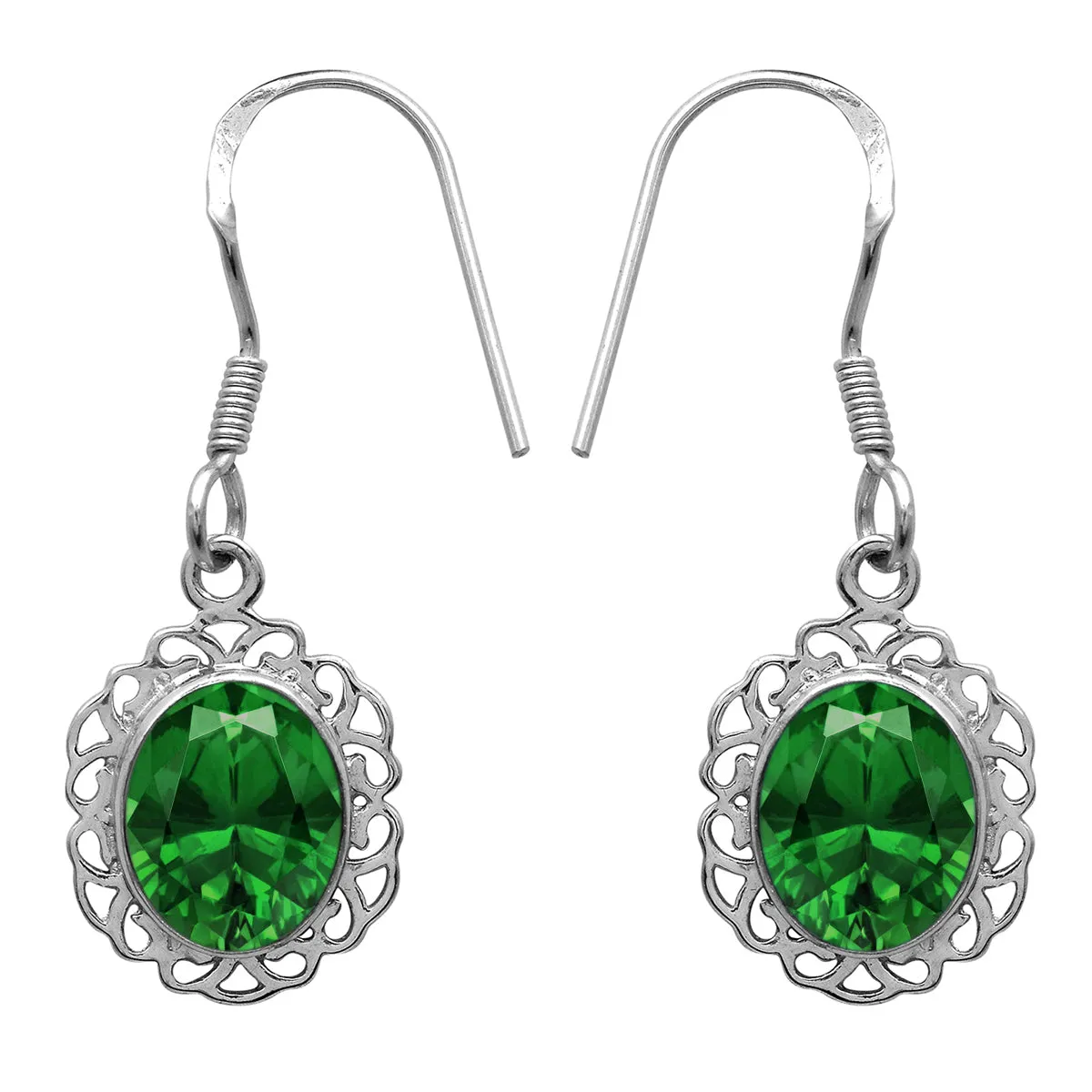Oval 6X4 MM Multi Choice Gemstone 925 Sterling Silver Earring
