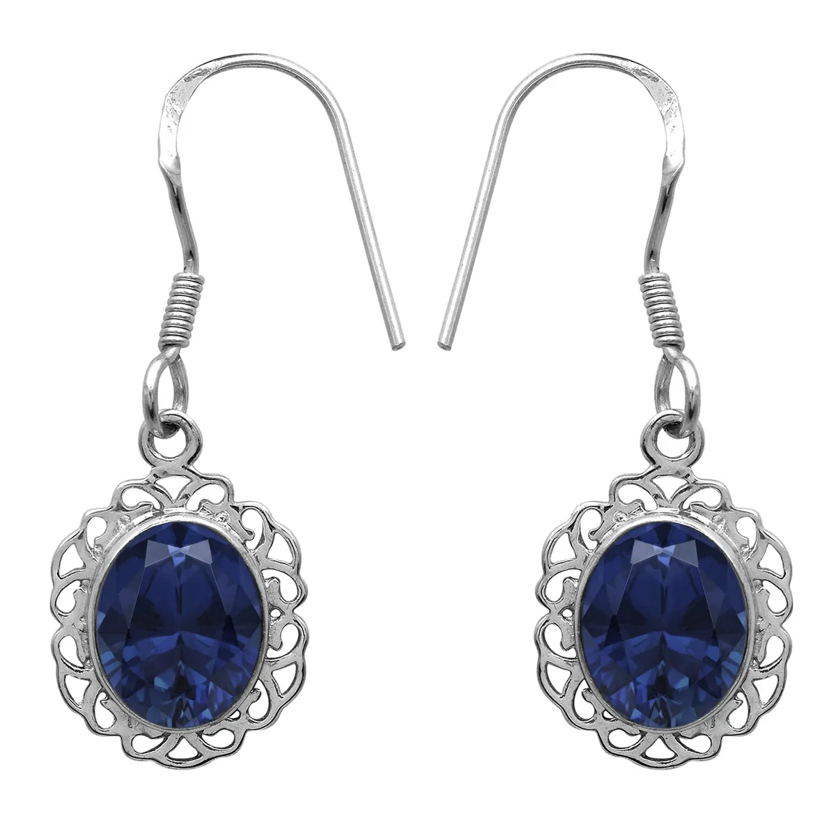 Oval 6X4 MM Multi Choice Gemstone 925 Sterling Silver Earring