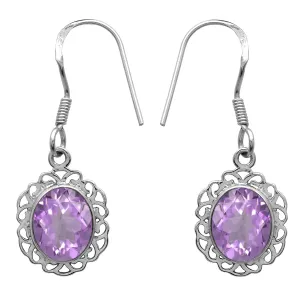 Oval 6X4 MM Multi Choice Gemstone 925 Sterling Silver Earring