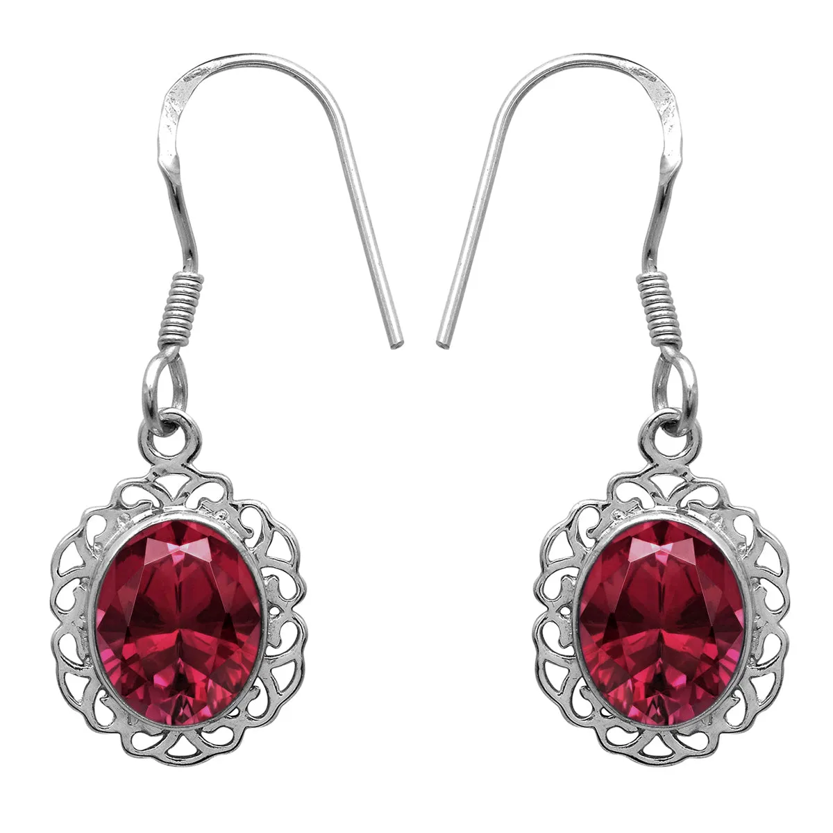 Oval 6X4 MM Multi Choice Gemstone 925 Sterling Silver Earring