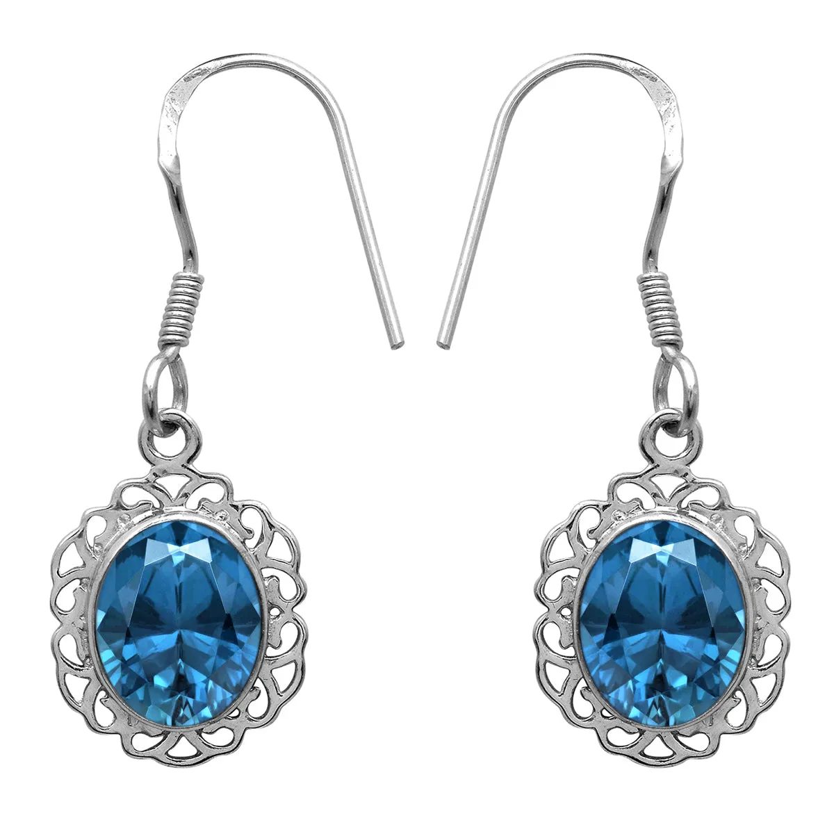 Oval 6X4 MM Multi Choice Gemstone 925 Sterling Silver Earring