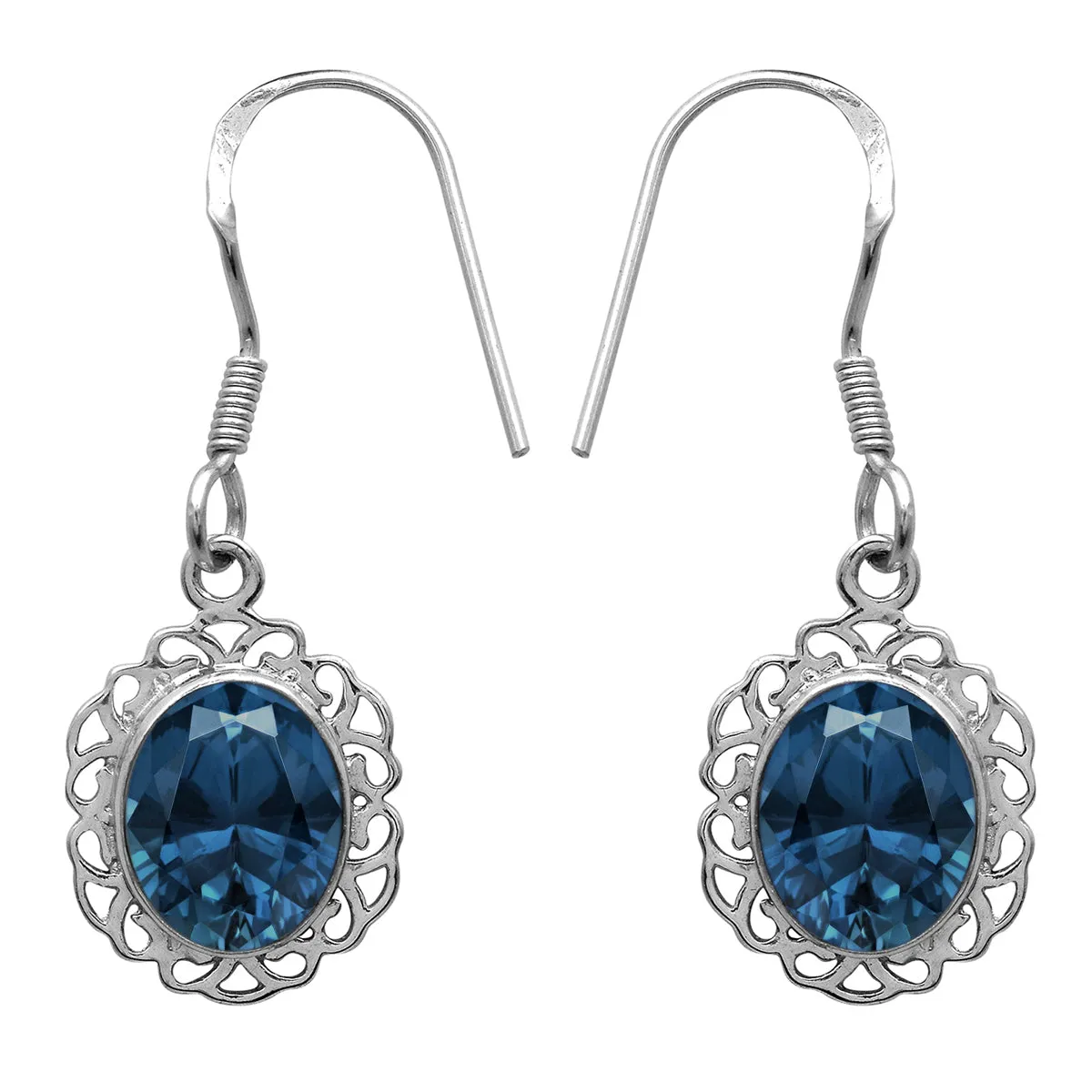 Oval 6X4 MM Multi Choice Gemstone 925 Sterling Silver Earring
