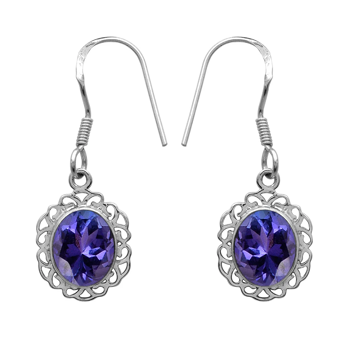 Oval 6X4 MM Multi Choice Gemstone 925 Sterling Silver Earring