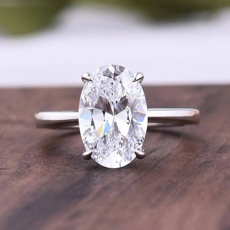 Oval Cut Simulated Diamond Solitaire Wedding Set