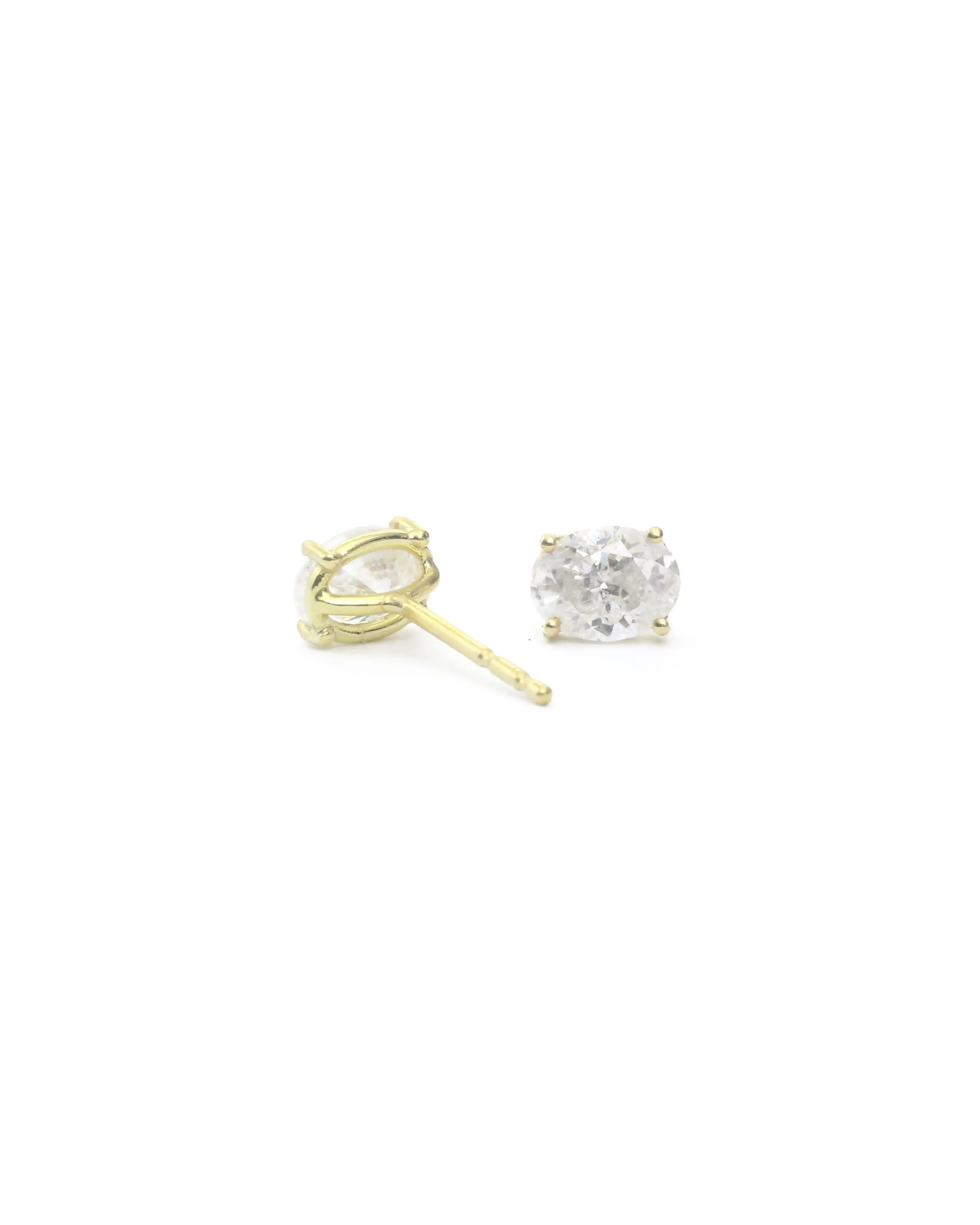 oval diamond earrings