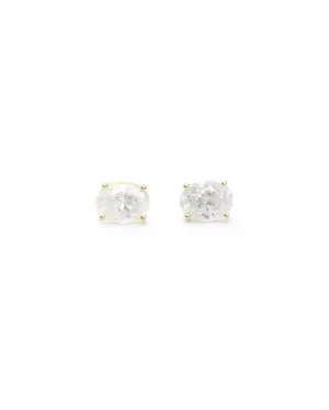 oval diamond earrings