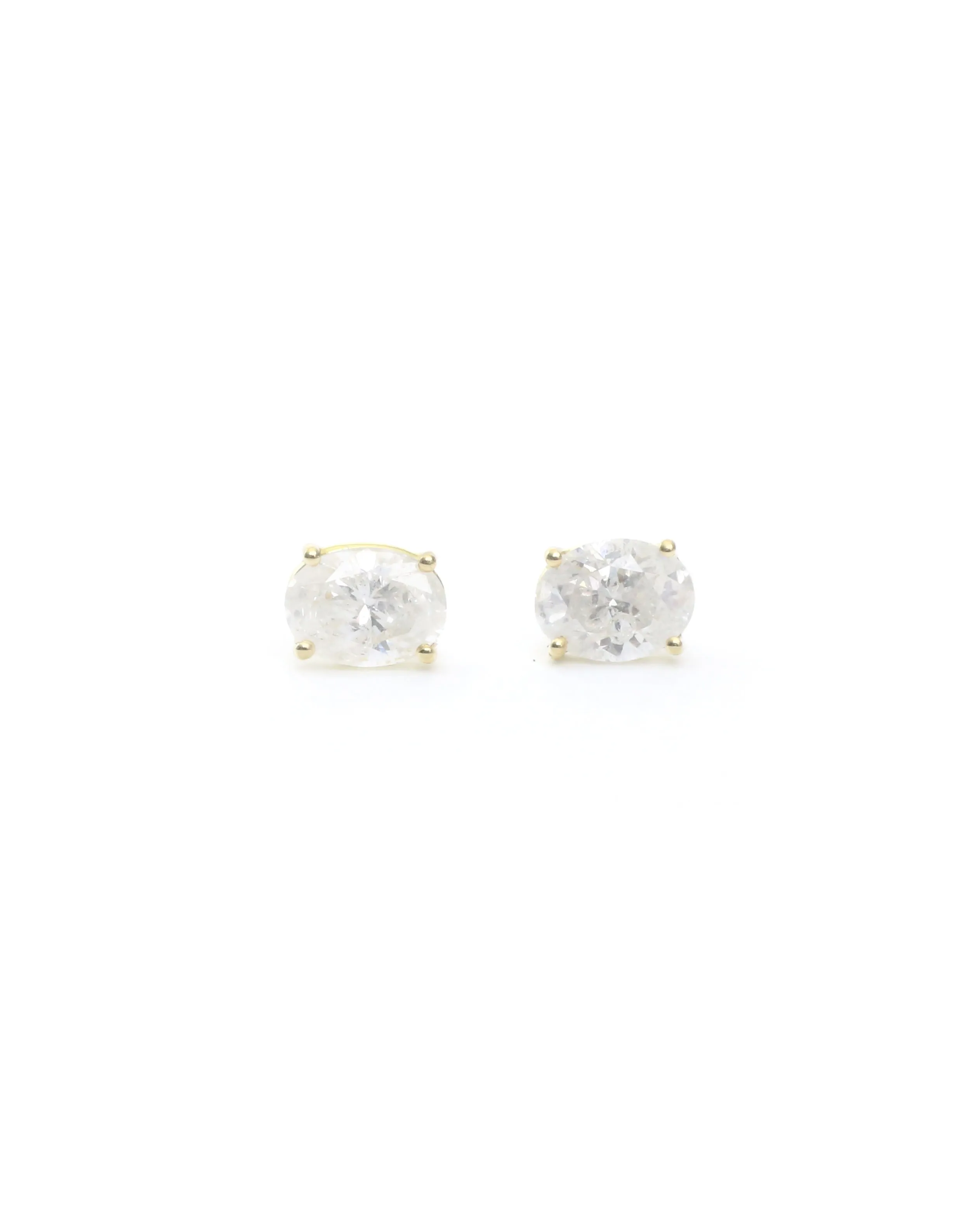 oval diamond earrings