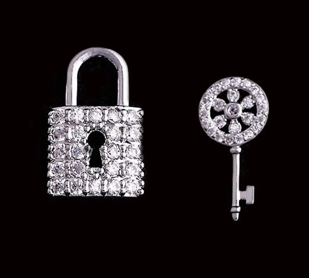 Padlock and Key Earrings