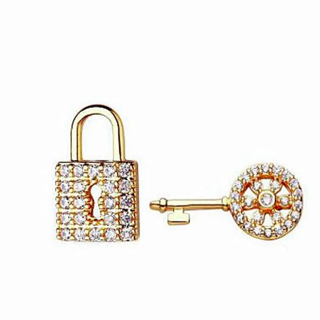 Padlock and Key Earrings