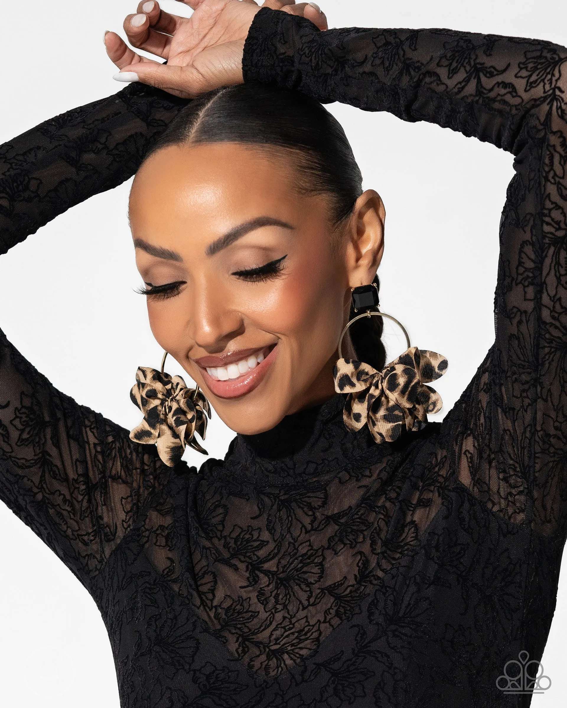 Paparazzi Charming Cheetah - Gold Earrings