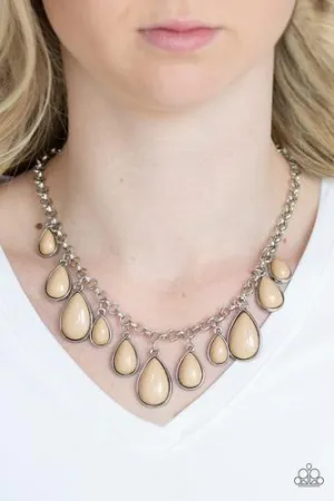 Paparazzi Jaw-Dropping Diva Necklace Brown