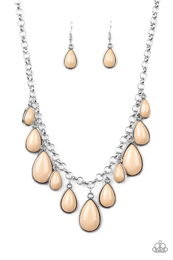 Paparazzi Jaw-Dropping Diva Necklace Brown