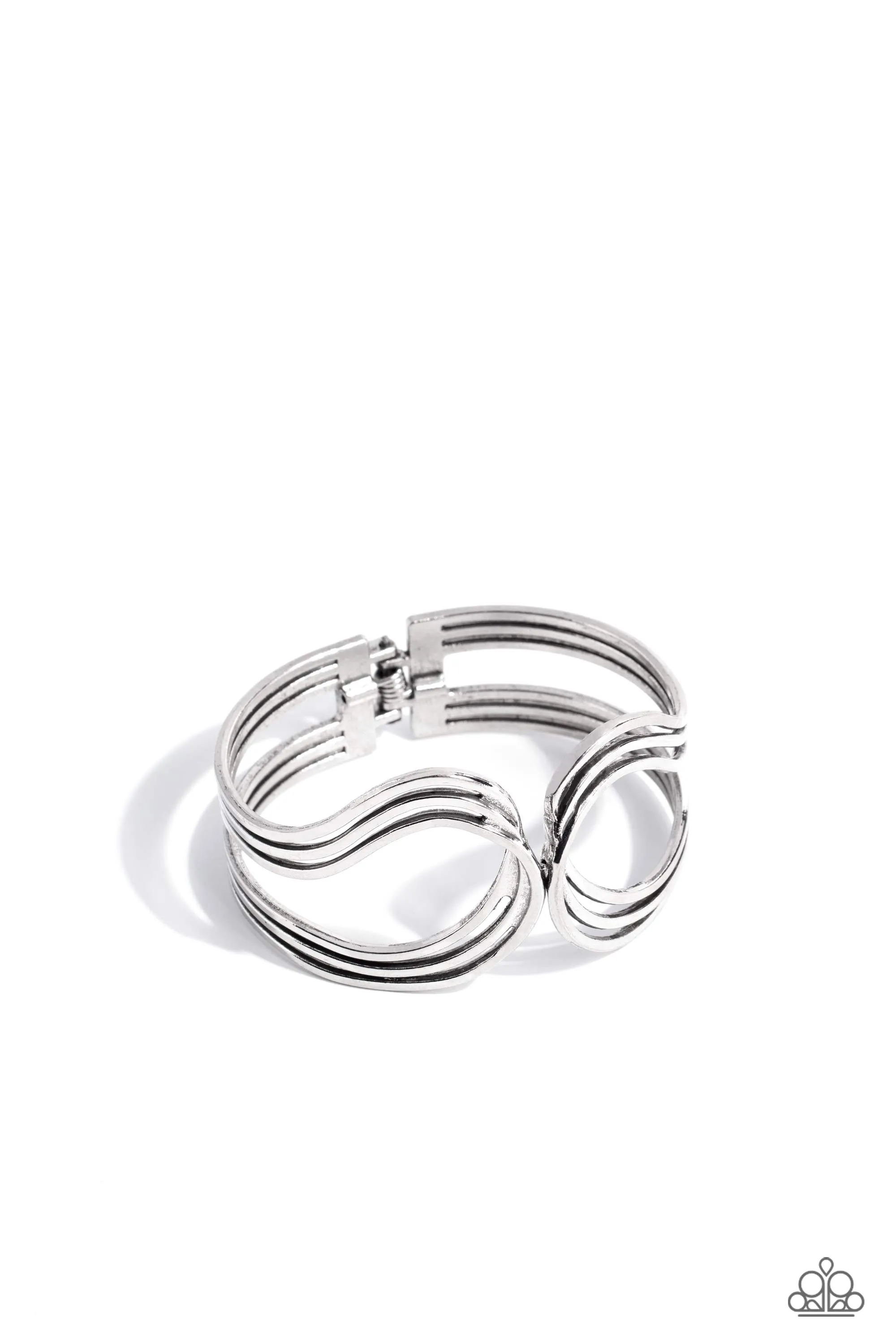 Paparazzi - Shockwave Attitude - Silver Bracelet