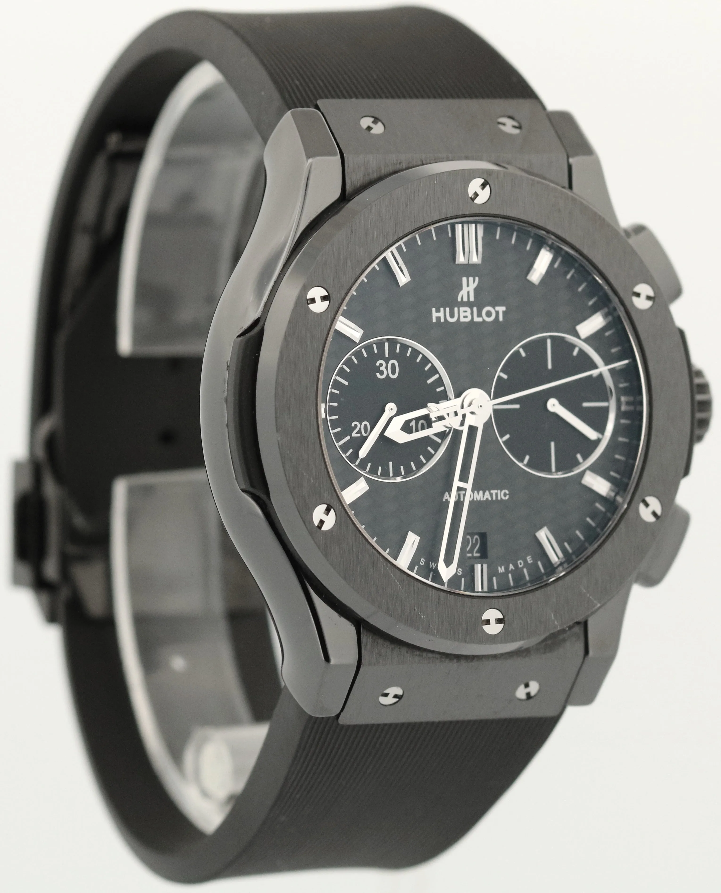 PAPERS Hublot Classic Fusion BLACK CERAMIC Rubber 45mm 521.CM.1770.RX BOX