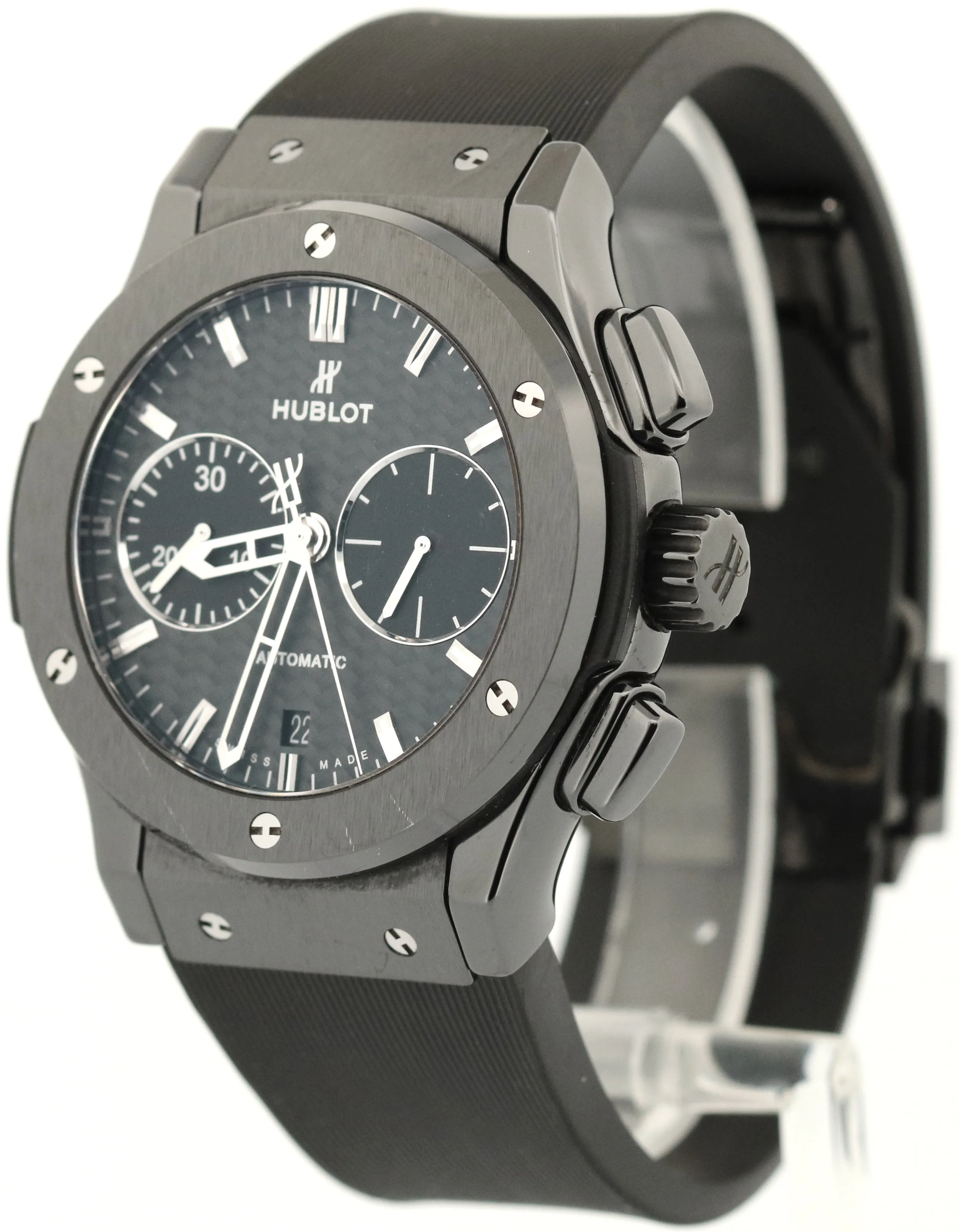 PAPERS Hublot Classic Fusion BLACK CERAMIC Rubber 45mm 521.CM.1770.RX BOX