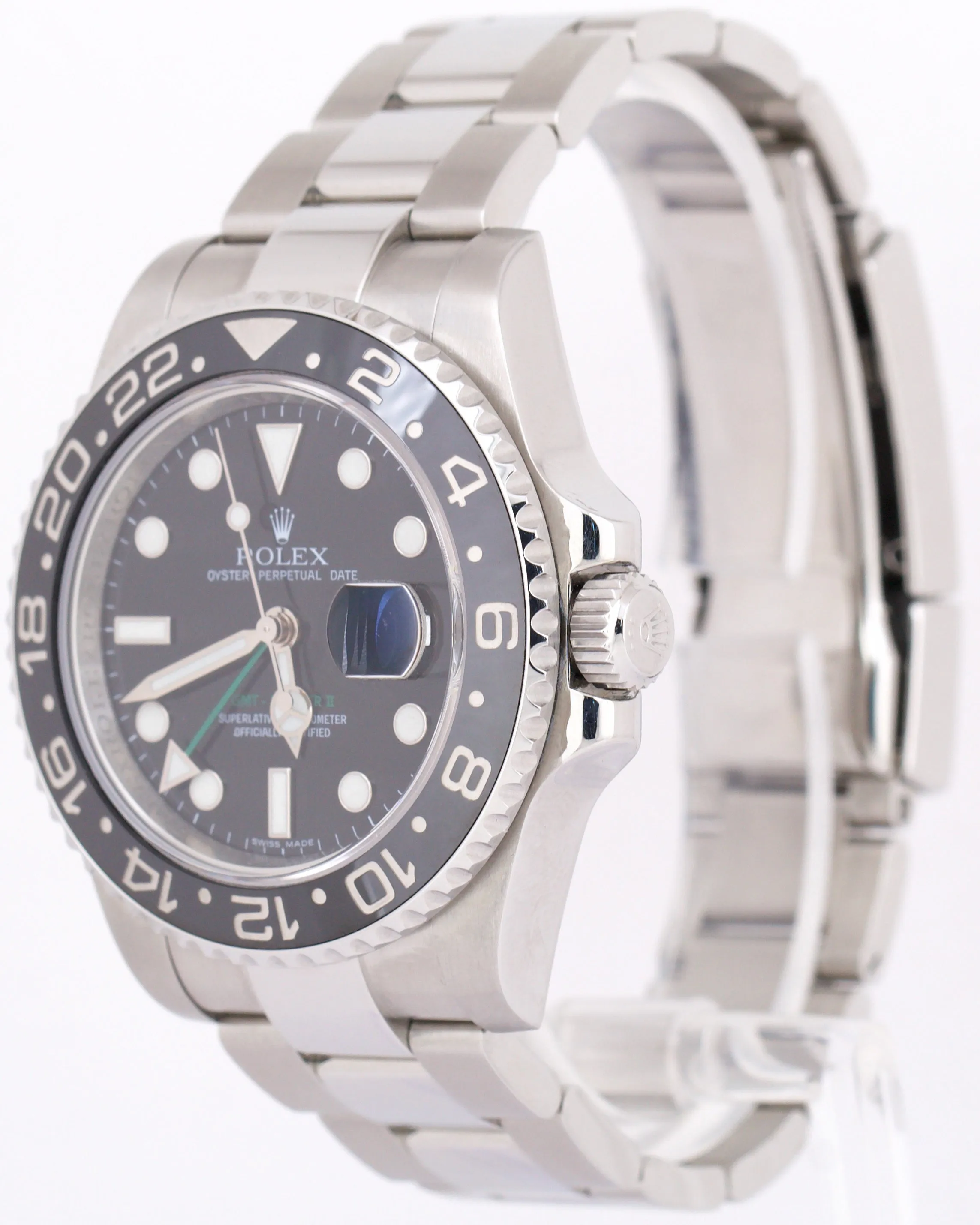 PAPERS Rolex GMT-Master II Black Ceramic Stainless Steel Date 40mm 116710 LN BOX