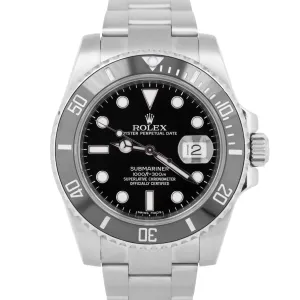PAPERS Rolex Submariner Date Black Stainless Ceramic 40mm 116610 LN Watch BOX