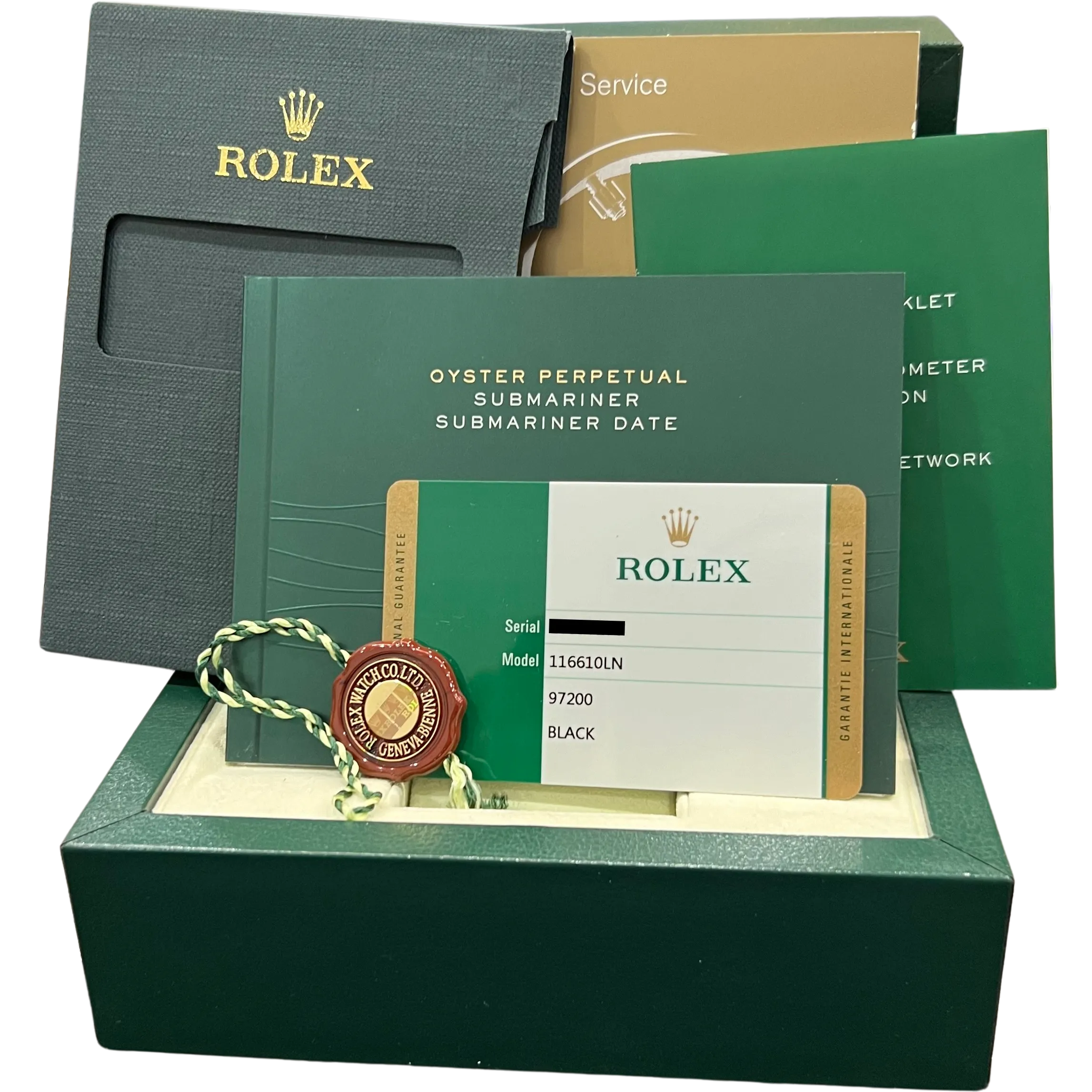PAPERS Rolex Submariner Date Black Stainless Ceramic 40mm 116610 LN Watch BOX