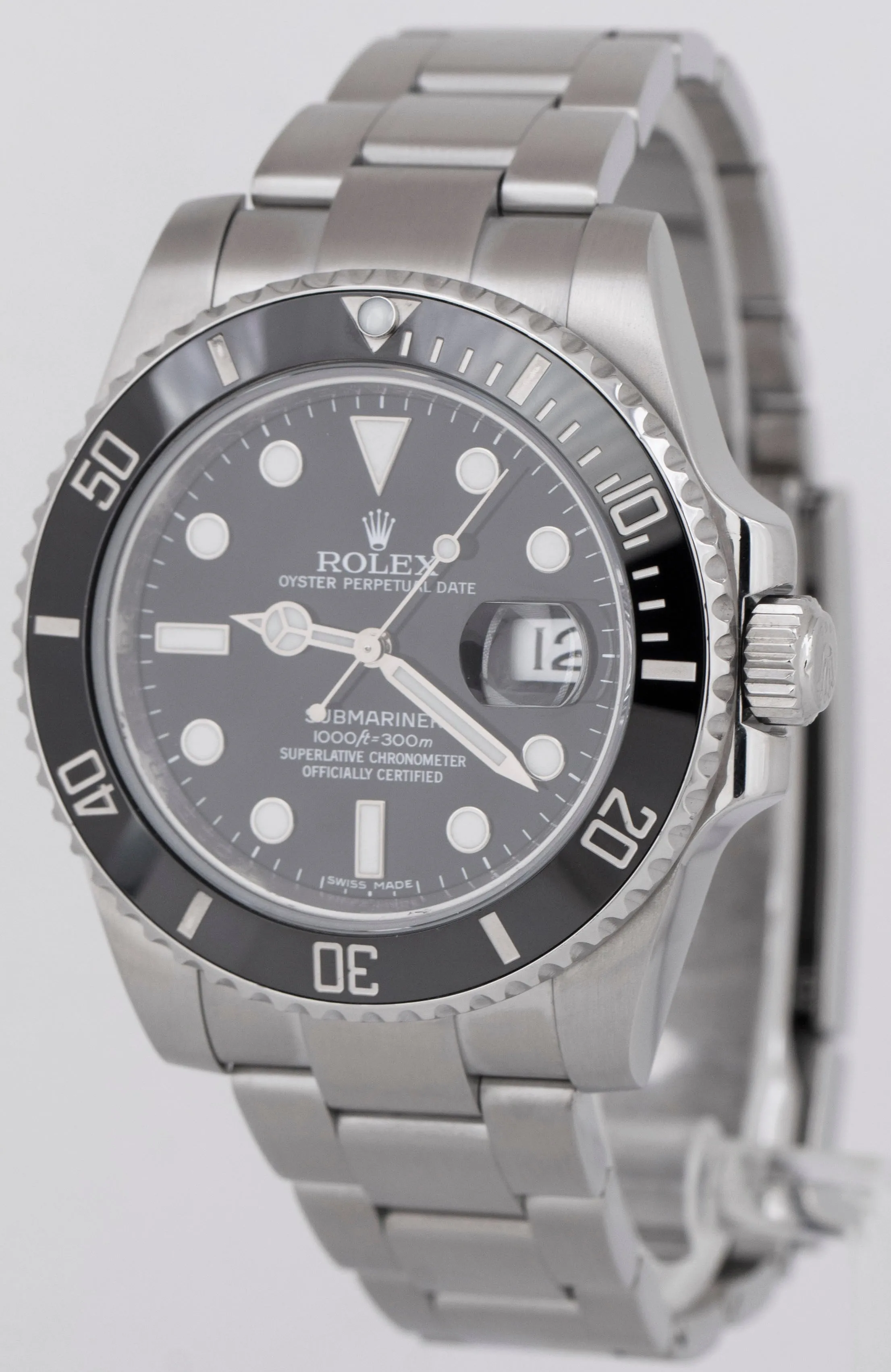 PAPERS Rolex Submariner Date Black Stainless Ceramic 40mm 116610 LN Watch BOX