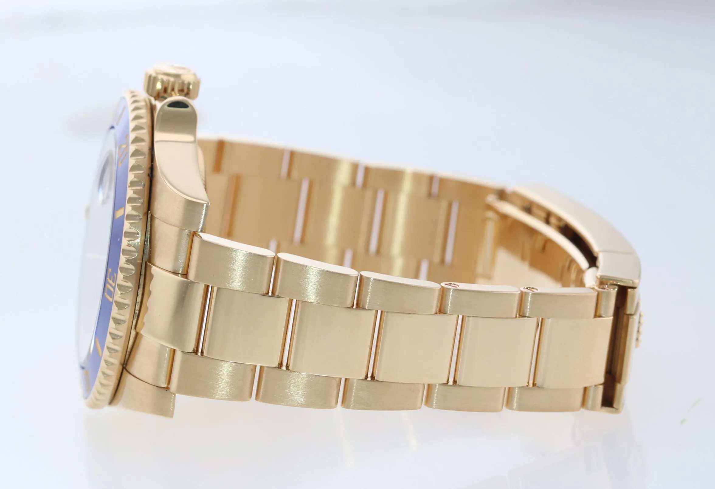 PAPERS Rolex Sunburst Blue Ceramic 116618 18k Yellow Gold Watch Box