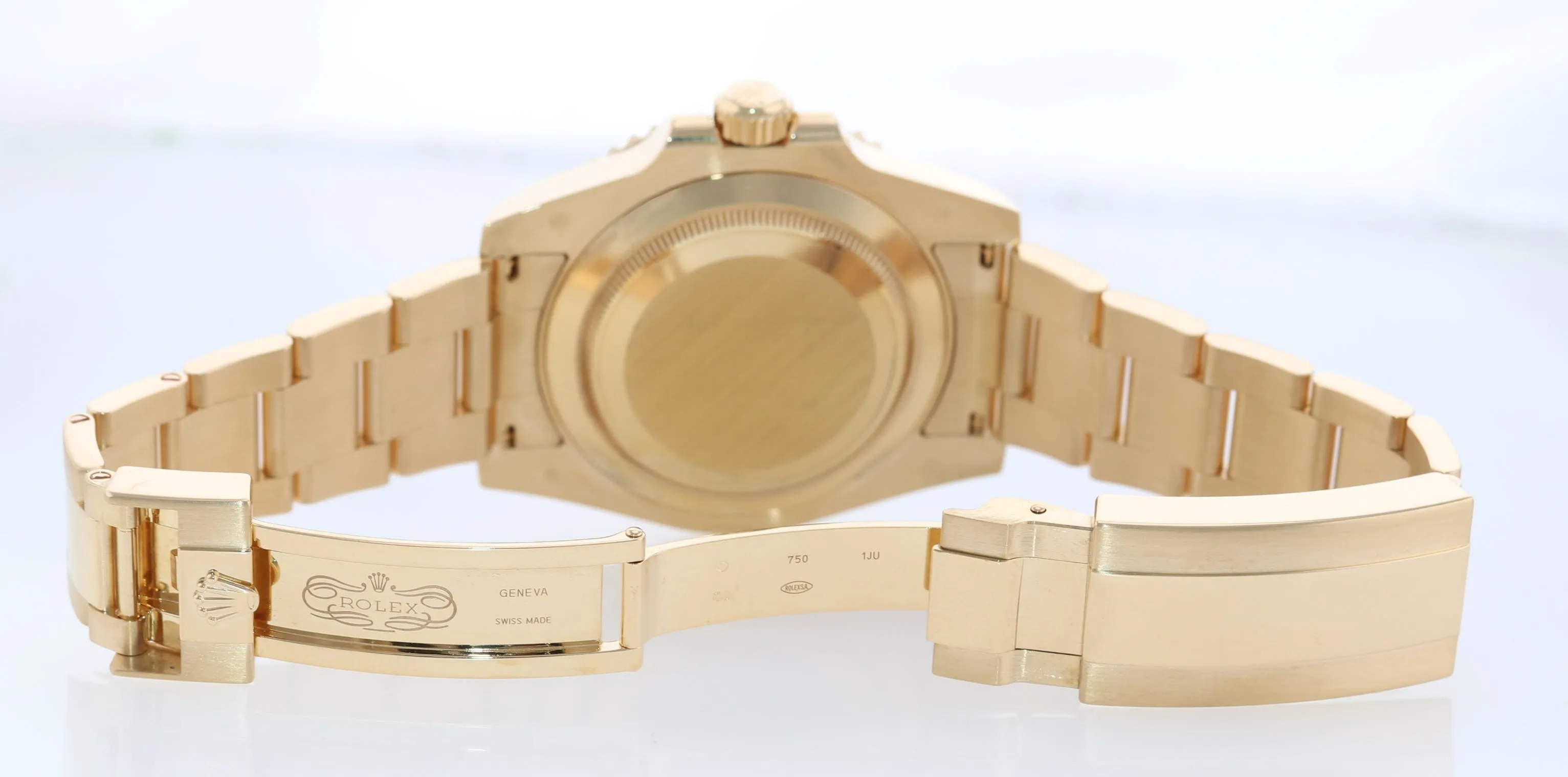 PAPERS Rolex Sunburst Blue Ceramic 116618 18k Yellow Gold Watch Box