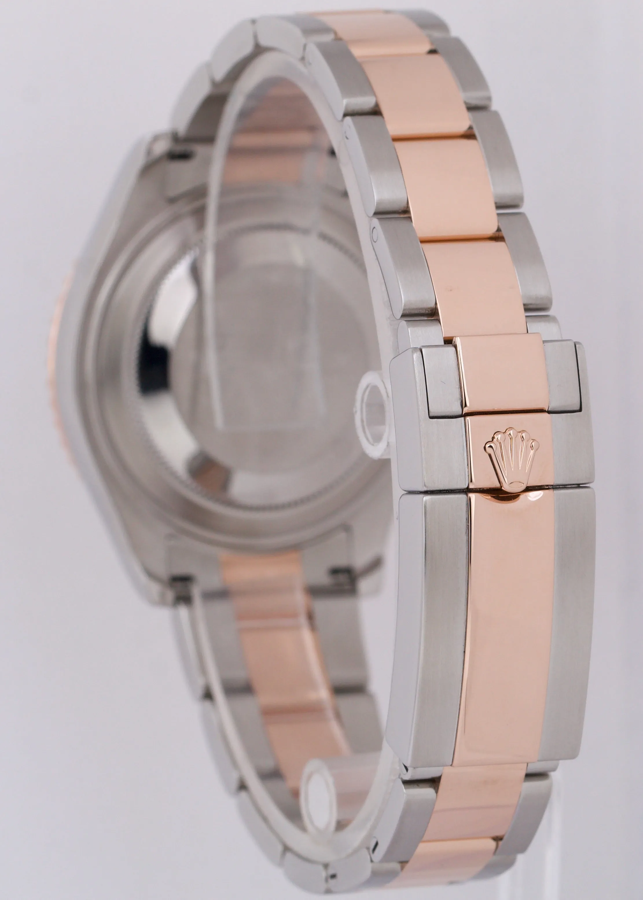 PAPERS Rolex Yacht-Master 37mm Two-Tone 18K Rose Gold BLACK Watch 268621 BOX