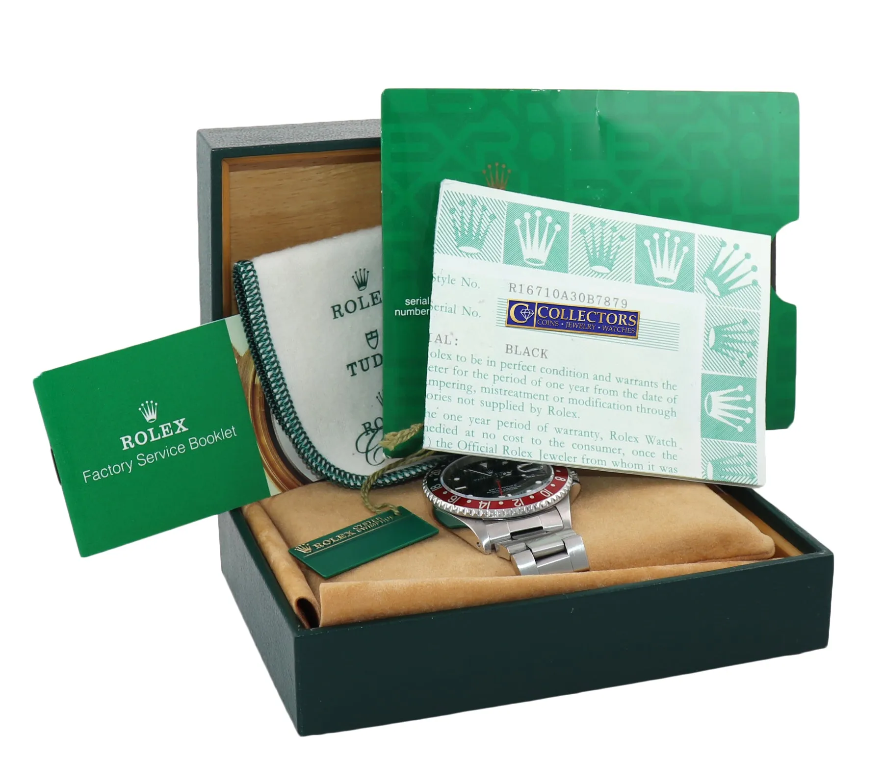 PAPERS TRITIUM Rolex GMT-Master 2 Coke Steel 16710 Date Steel Black Watch Box
