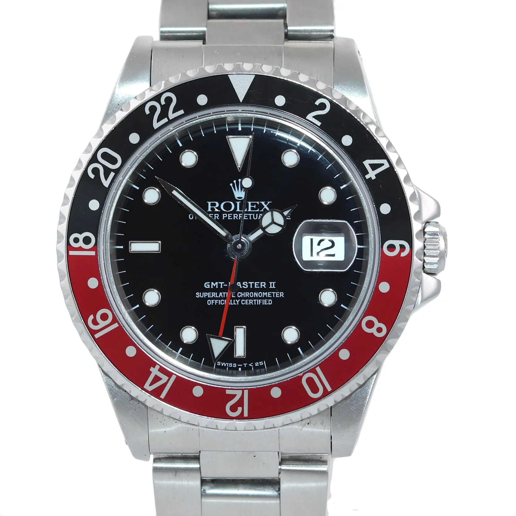 PAPERS TRITIUM Rolex GMT-Master 2 Coke Steel 16710 Date Steel Black Watch Box