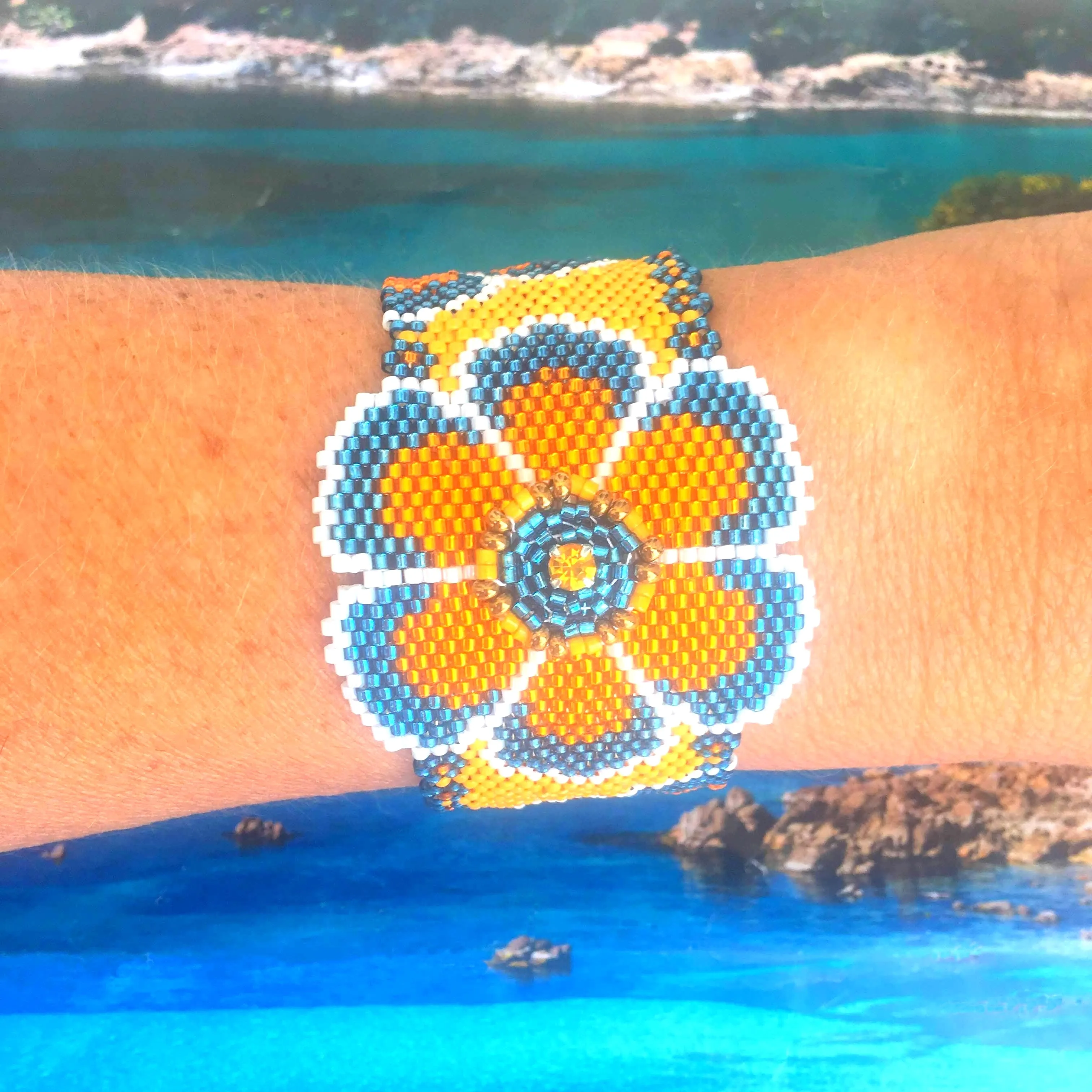 Pattern - Bracelet FLEUR JAUNE