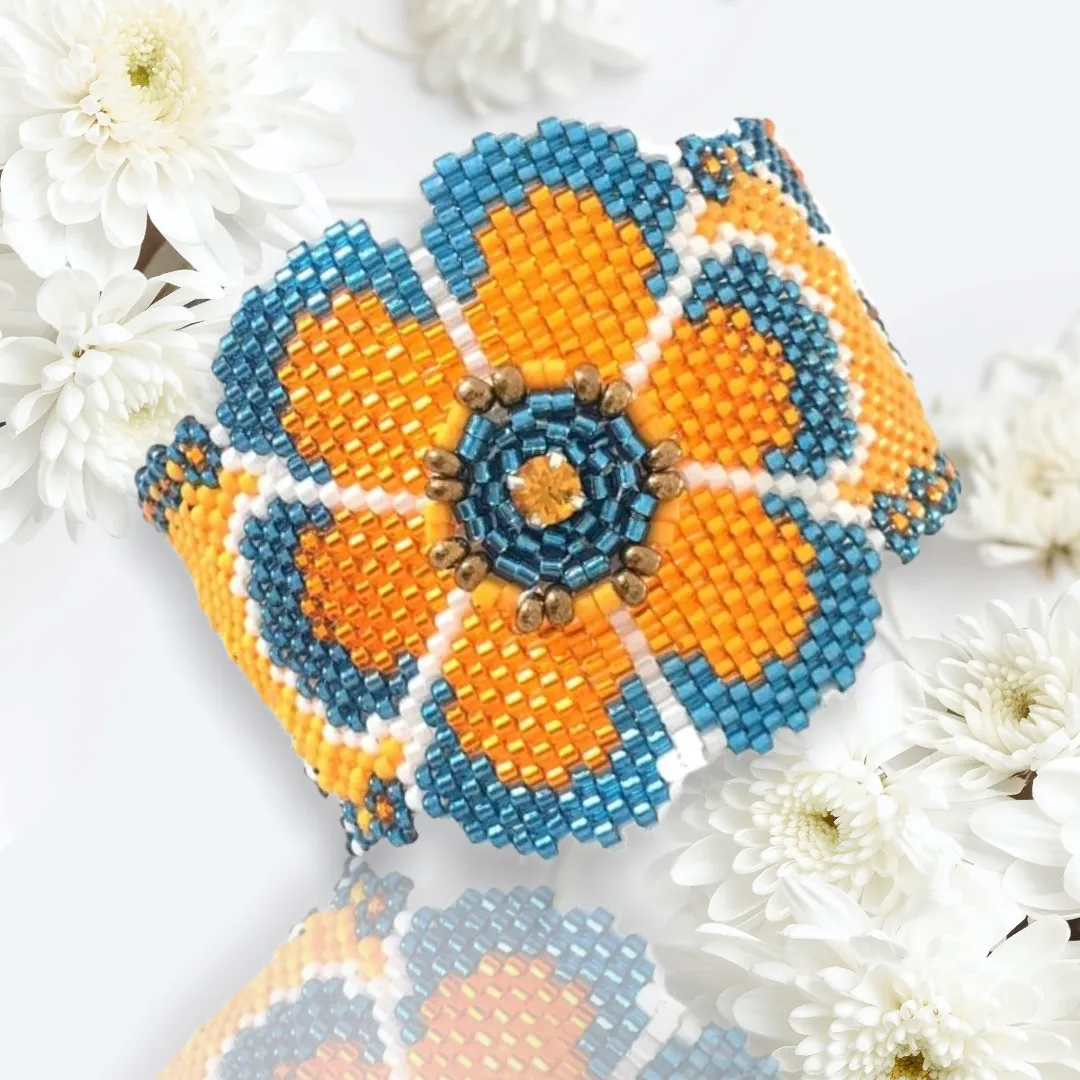 Pattern - Bracelet FLEUR JAUNE