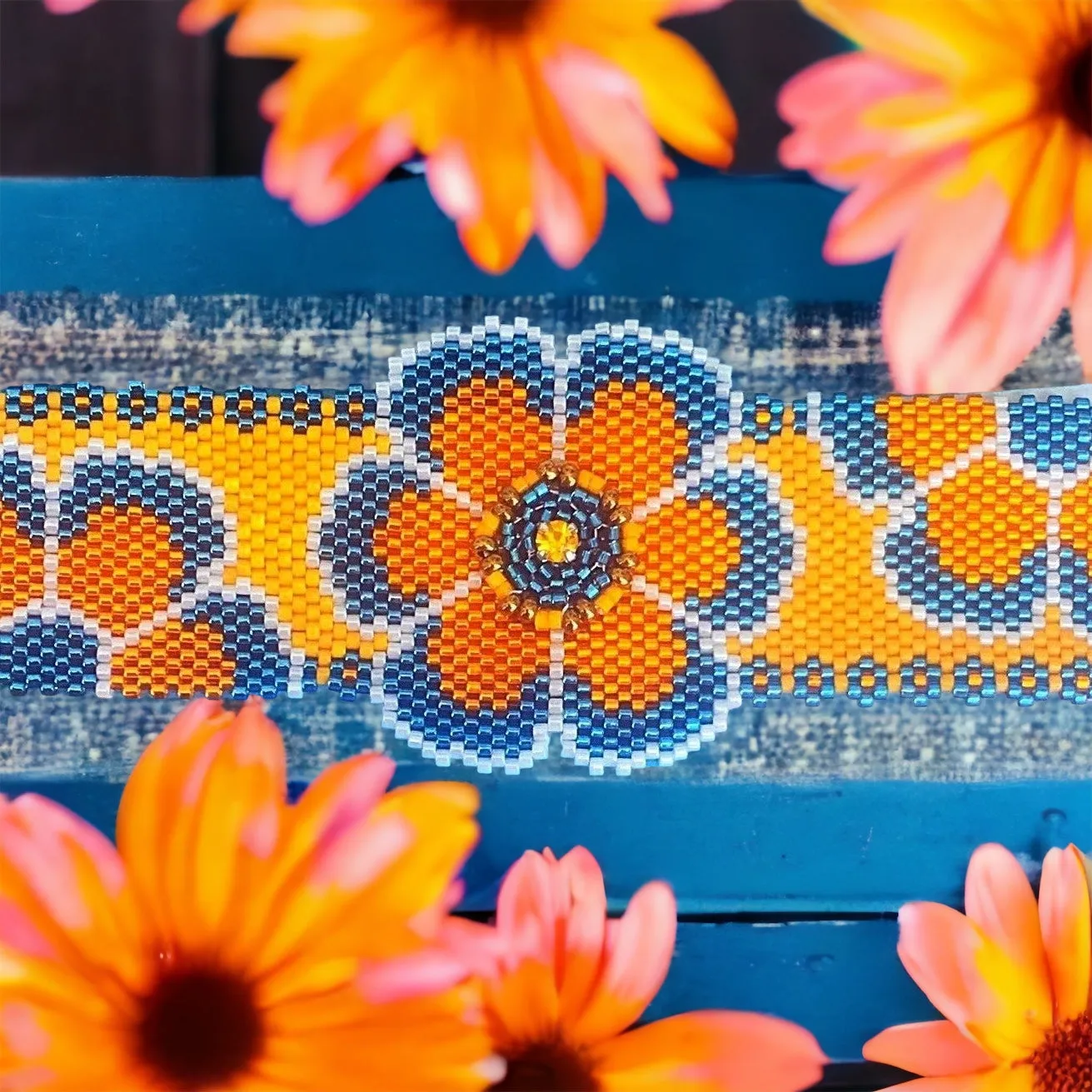 Pattern - Bracelet FLEUR JAUNE