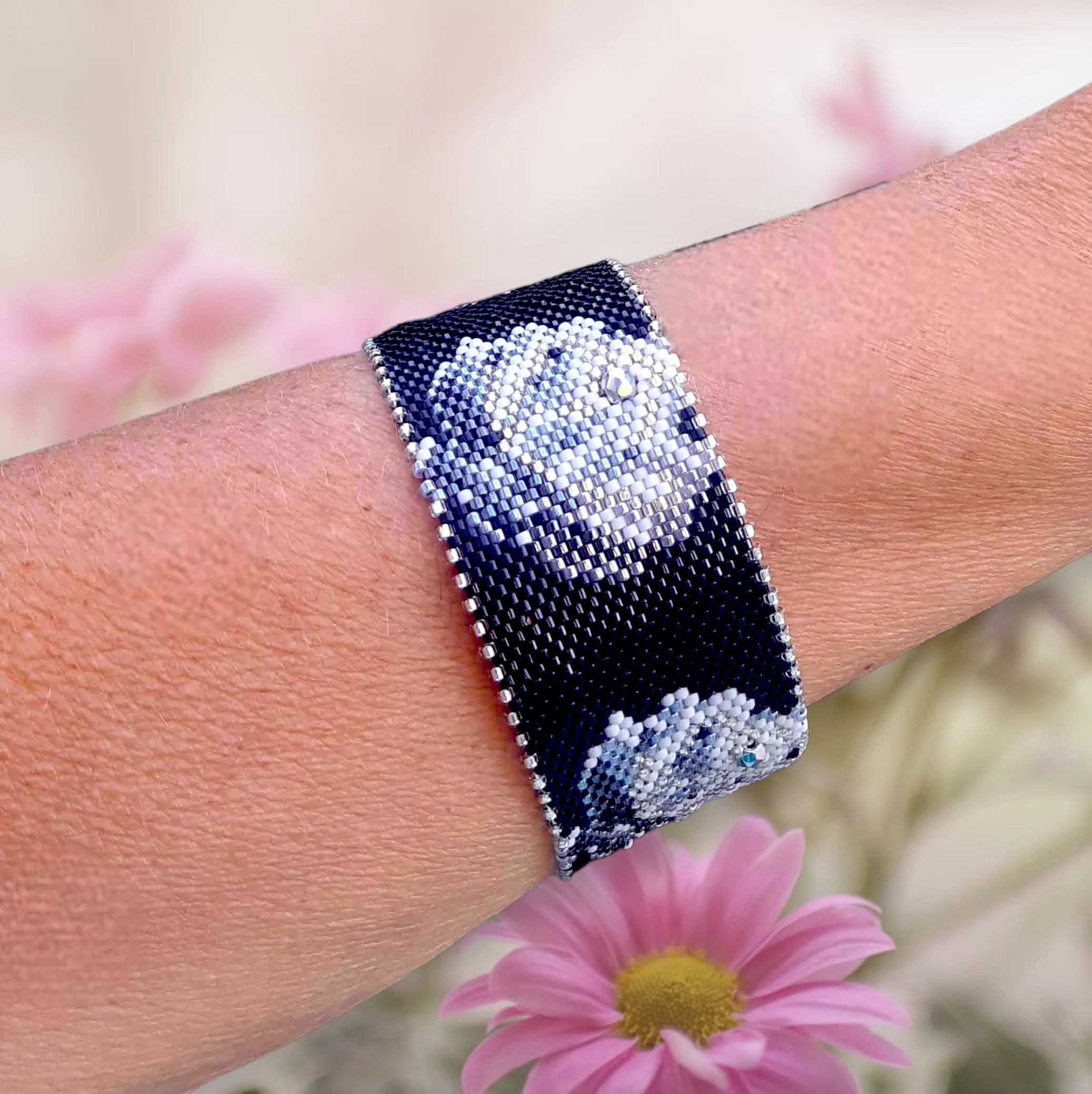 Pattern - Bracelet ROSES ARGENT