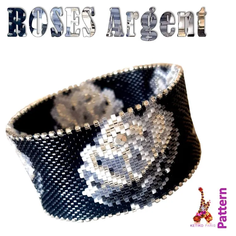 Pattern - Bracelet ROSES ARGENT