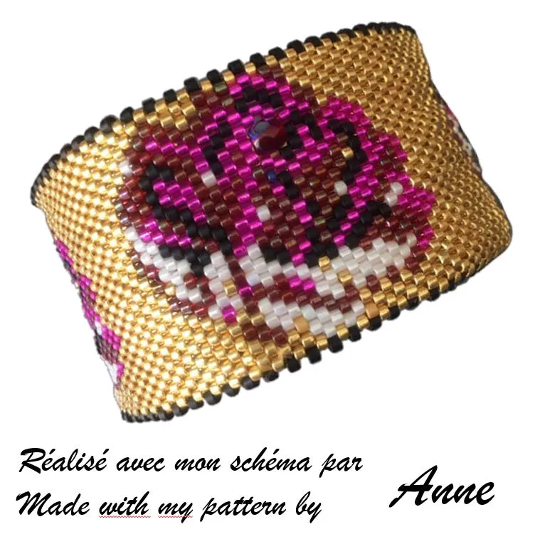 Pattern - Bracelet ROSES ARGENT
