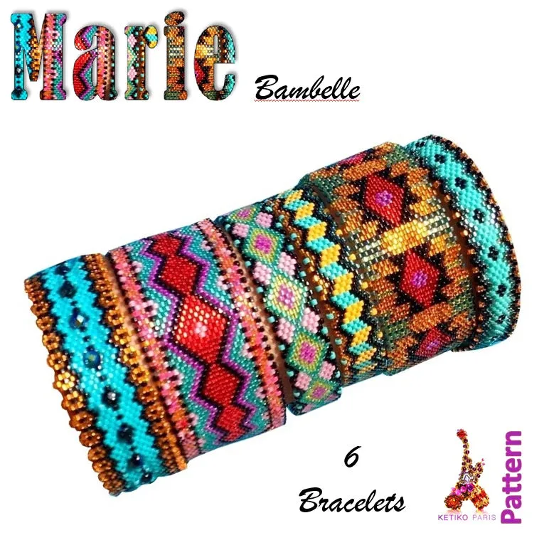 Pattern - Collection de 6 Bracelets MARIE BAMBELLE