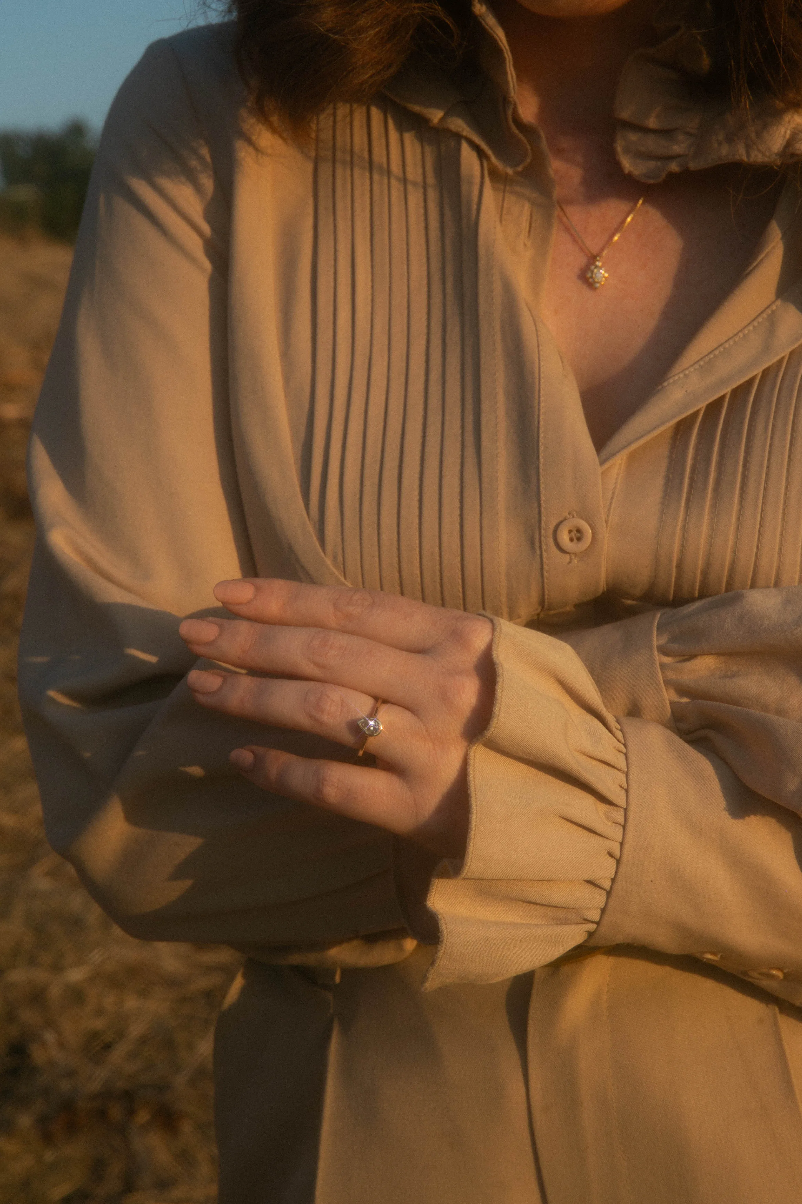 Pear Diamond Solitaire