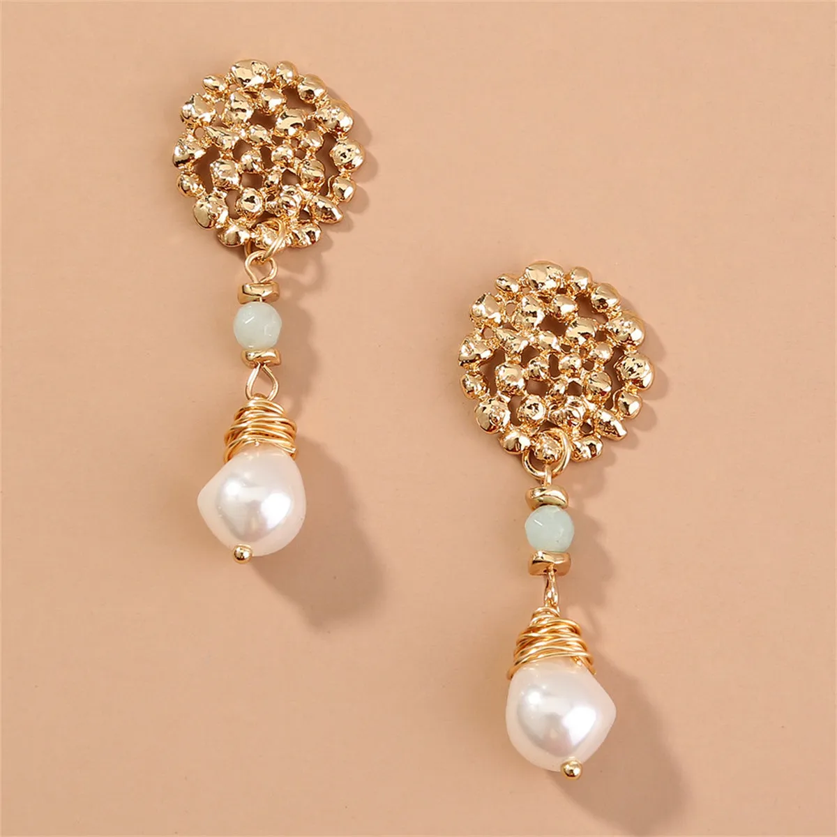 Pearl & 18K Gold-Plated Botany Drop Earrings