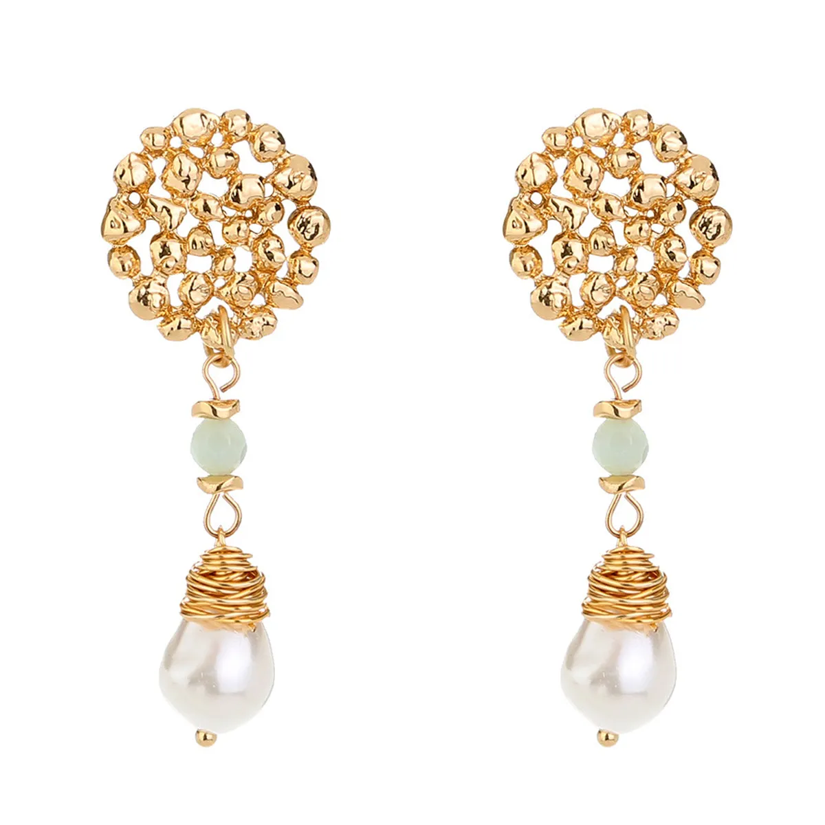 Pearl & 18K Gold-Plated Botany Drop Earrings