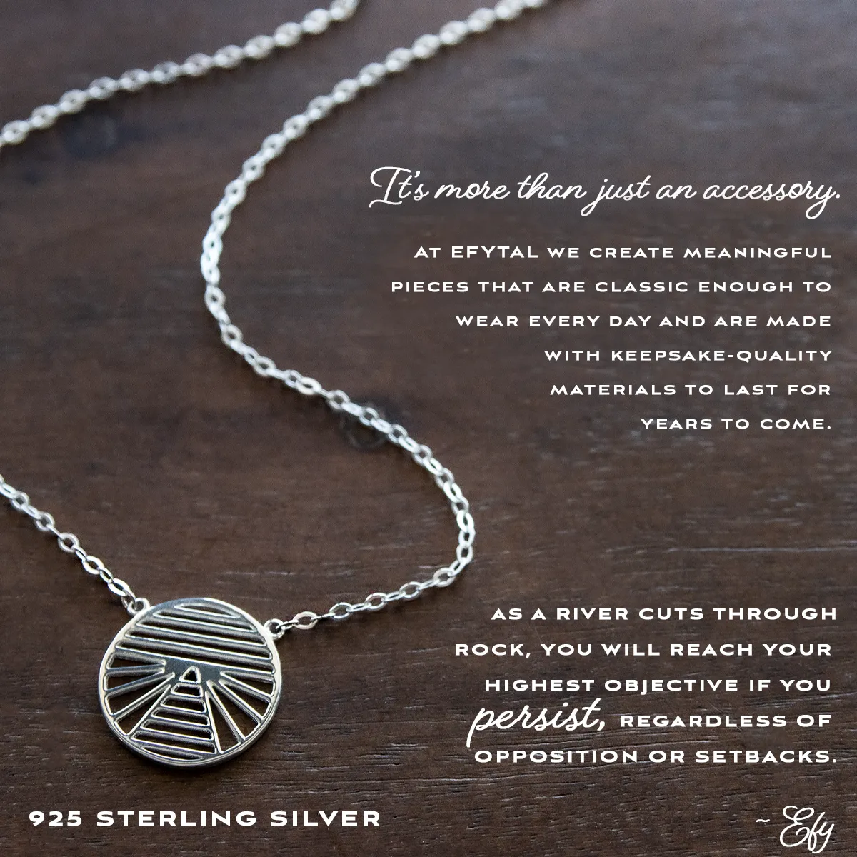 persistence 18mm necklace • never give up