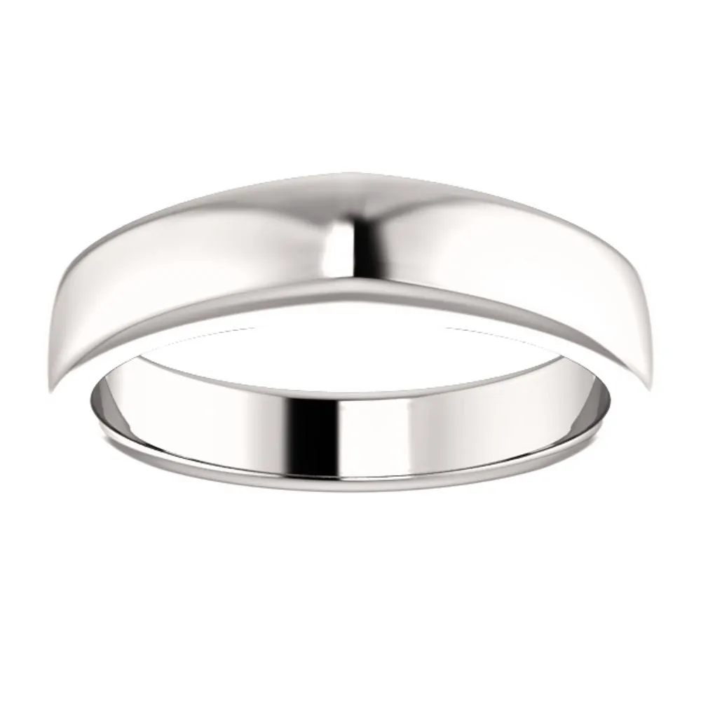 Platinum Band for Square Shank Solitaire Mounting, Size 7