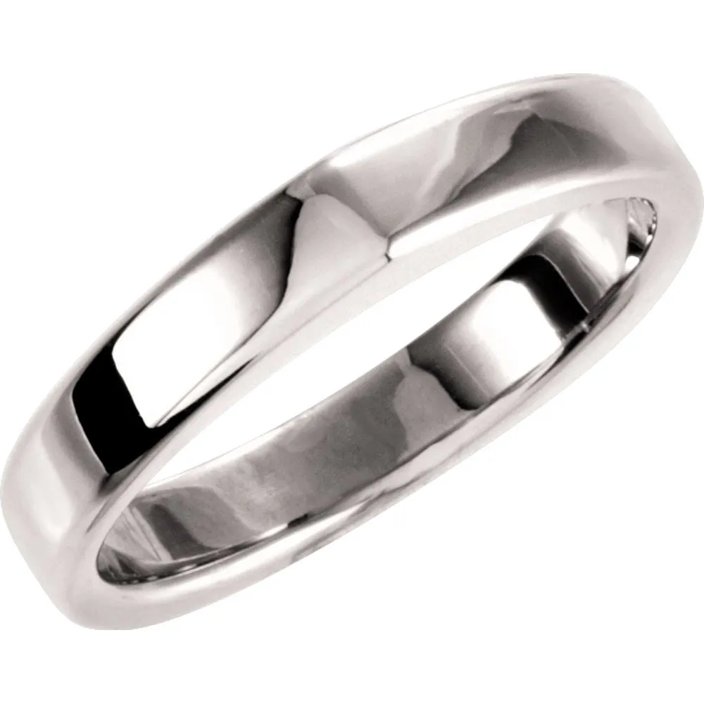 Platinum Band for Square Shank Solitaire Mounting, Size 7