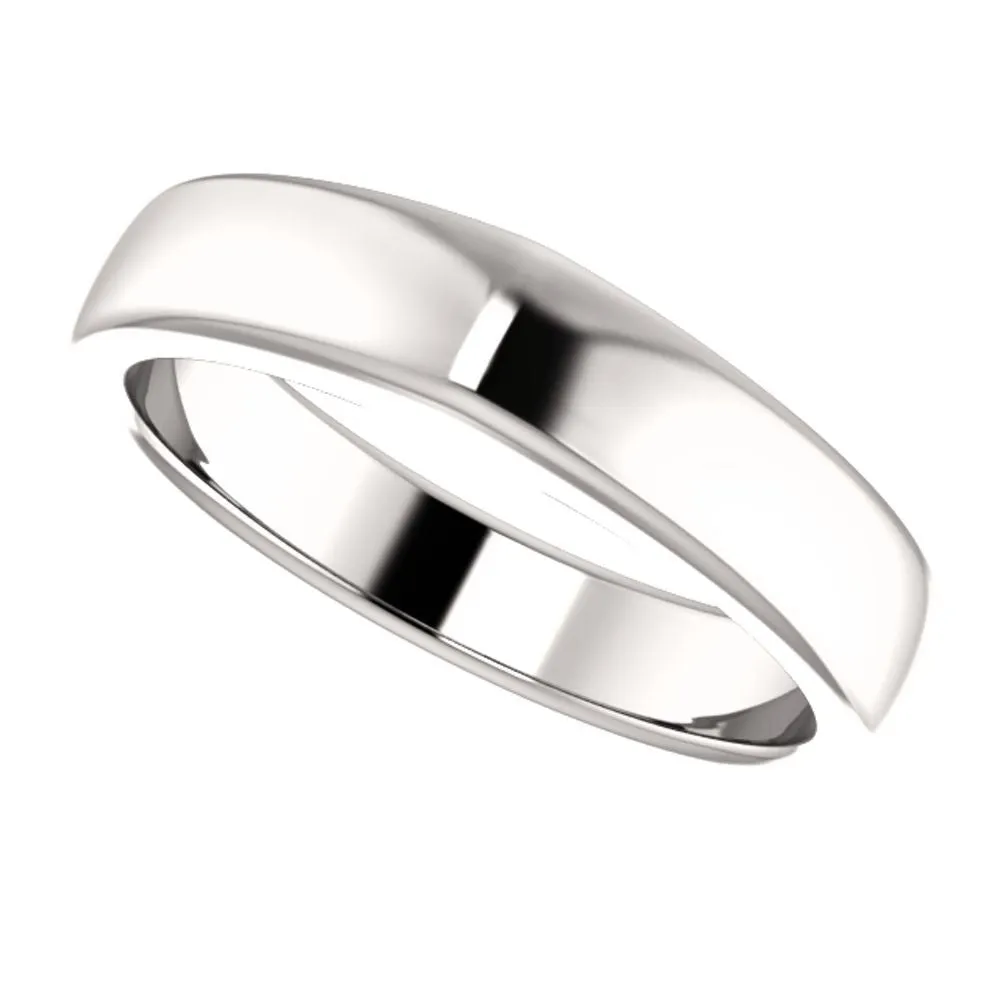 Platinum Band for Square Shank Solitaire Mounting, Size 7