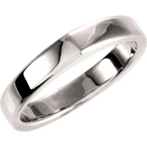 Platinum Band for Square Shank Solitaire Mounting, Size 7