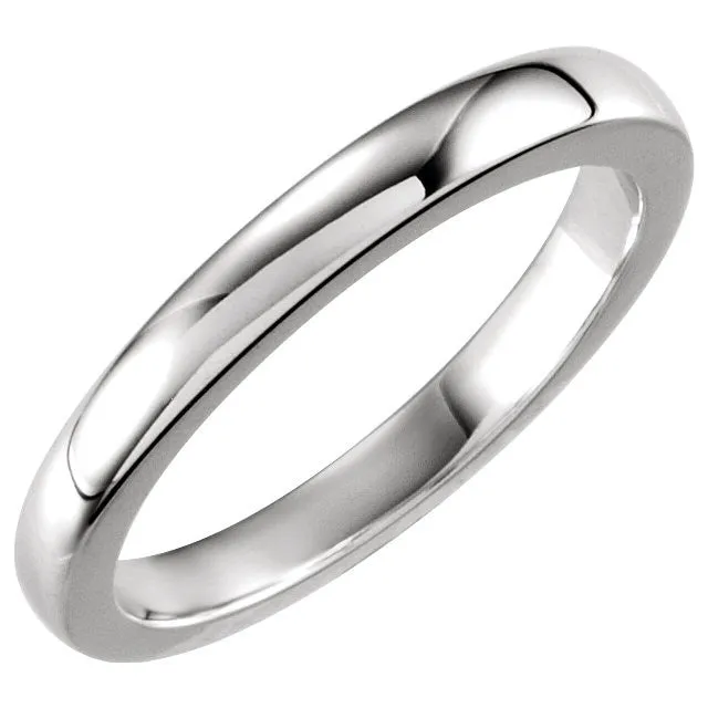 Platinum Solstice Solitaire® Tapered Bombé Band, Size 6