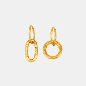 Radiant Gold Annulus Earrings