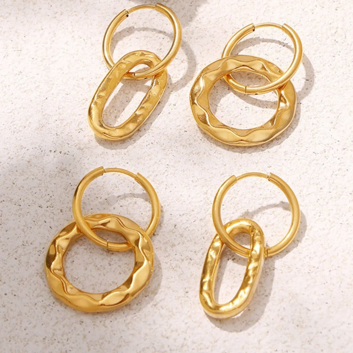 Radiant Gold Annulus Earrings