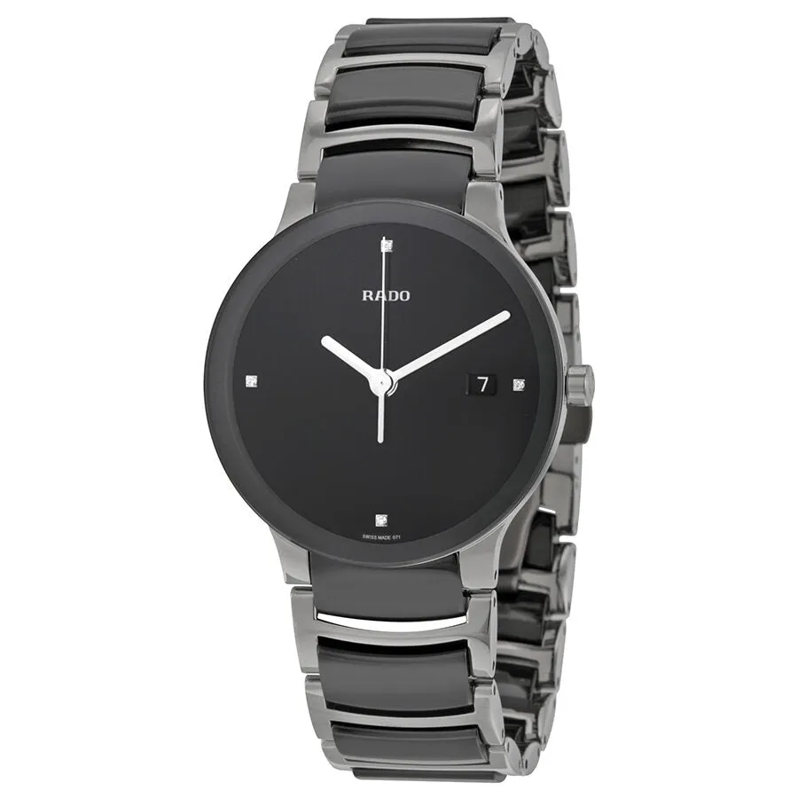 Rado Centrix Quartz Black Dial Black Ceramic Unisex  Watch R30934712