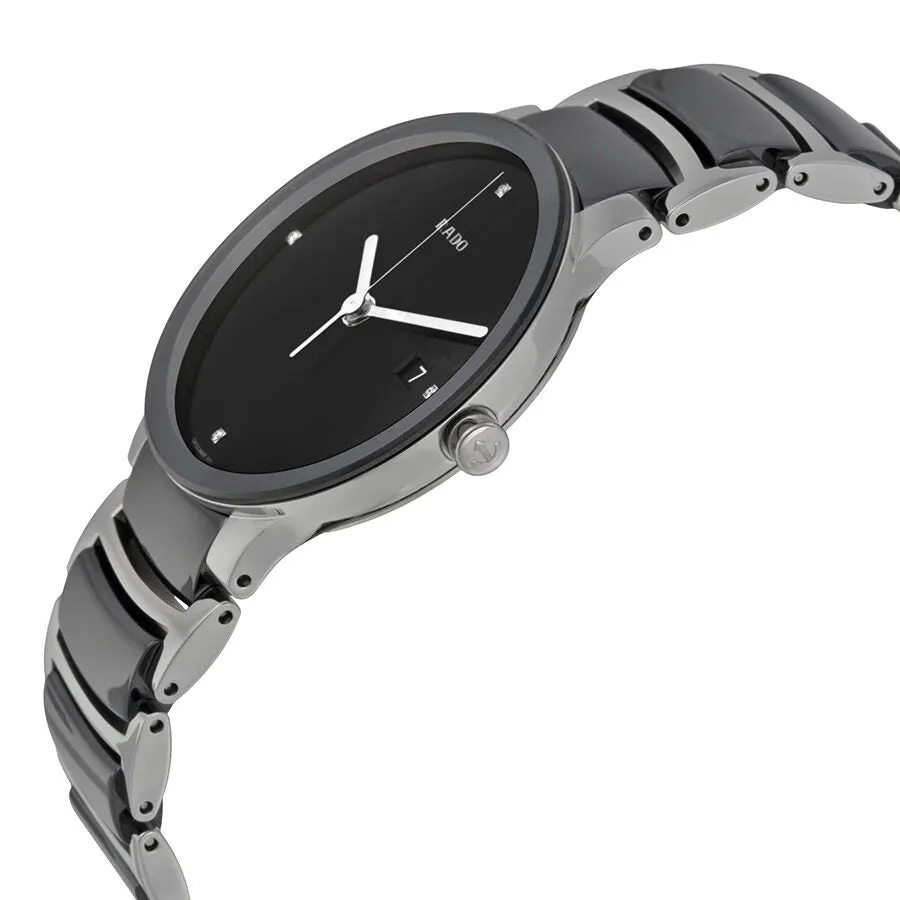 Rado Centrix Quartz Black Dial Black Ceramic Unisex  Watch R30934712