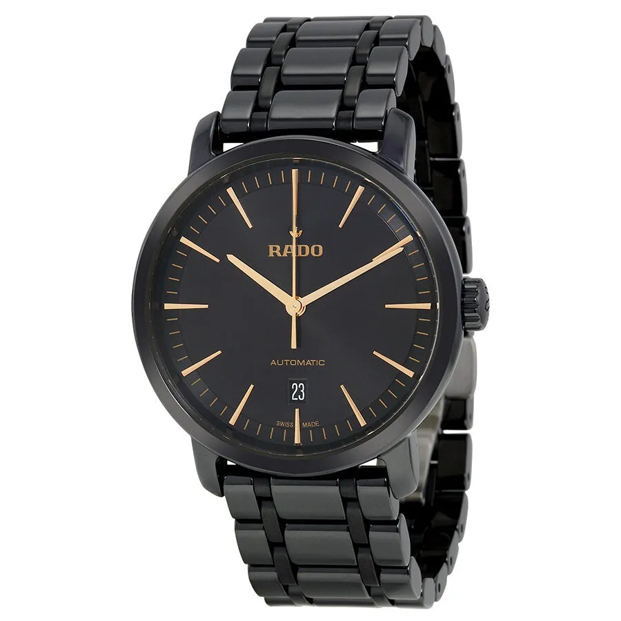 Rado Diamaster XL Automatic Black Dial Black Ceramic Men's Watch R14073162