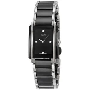 Rado Integral Quartz Black Dial Black Ceramic Ladies Watch R20613712